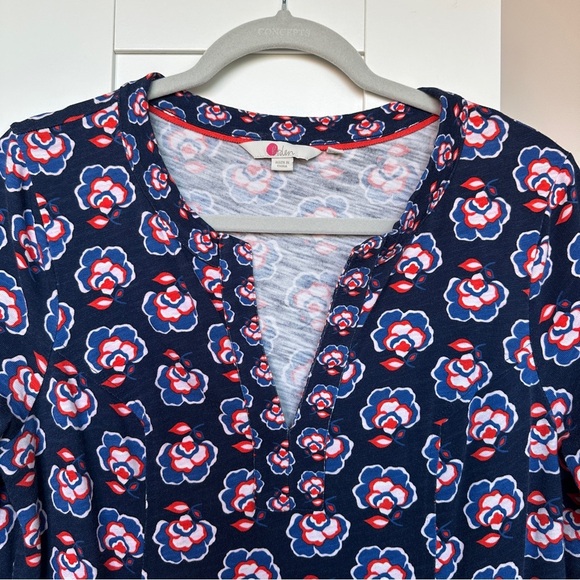 Boden Stephanie Floral Print Jersey 3/4 Sleeve Dress, Size 10R, EUC - Picture 3 of 10